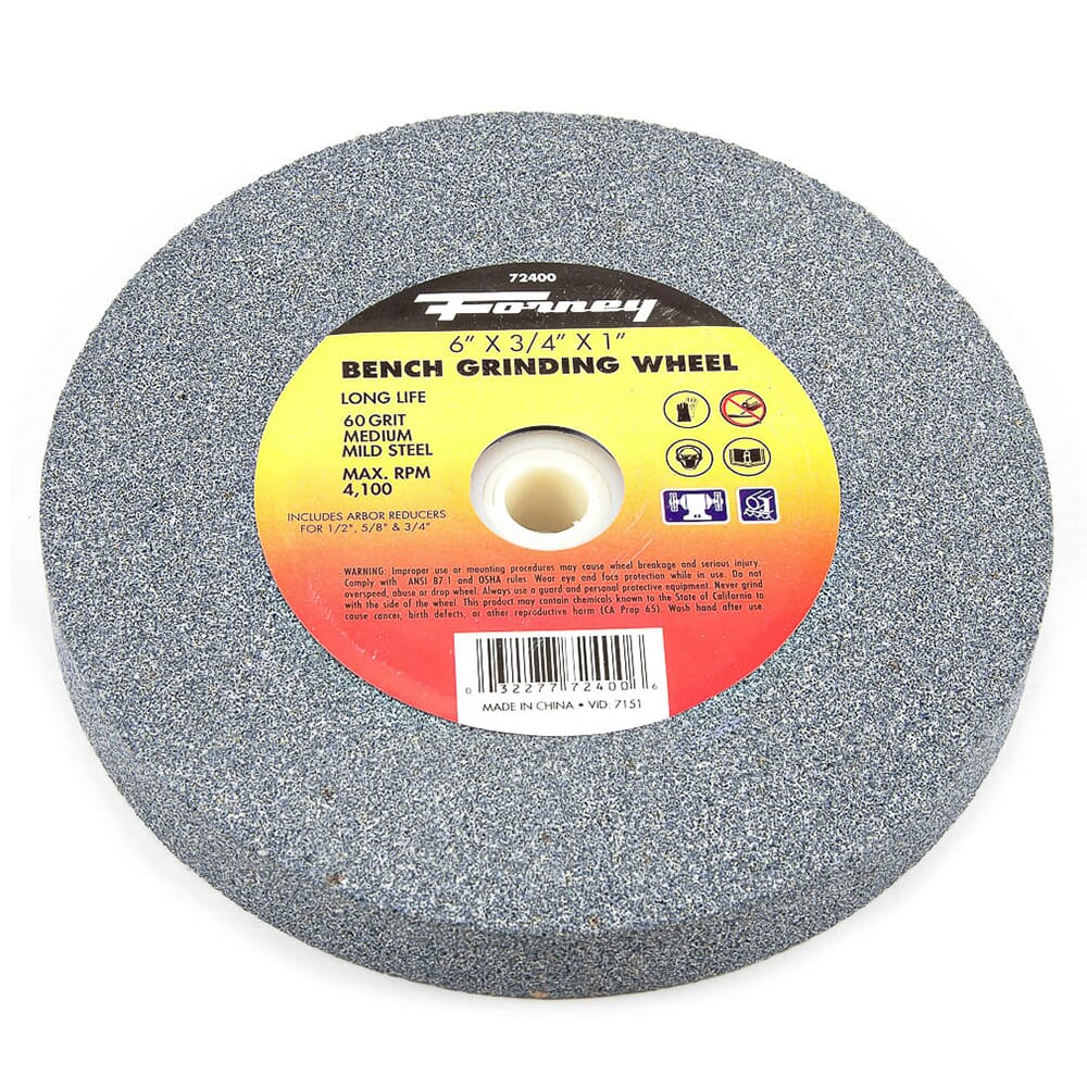 Bench Grinding Wheel, 6 in x 3/4 in x 1 in