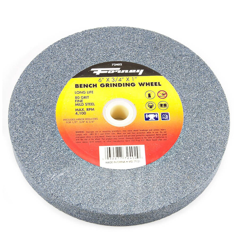 Bench Grinding Wheel, 6 in x 3/4 in x 1 in