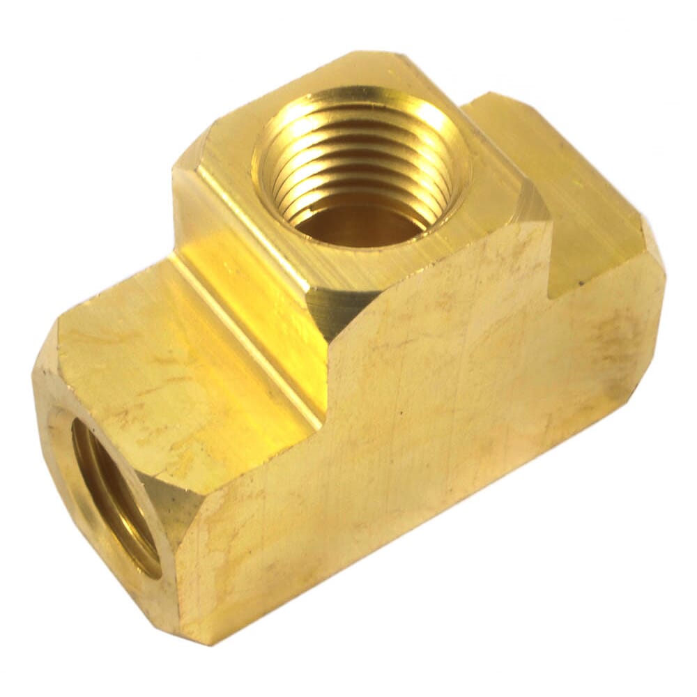 Brass Tee, 1/4 in NPT