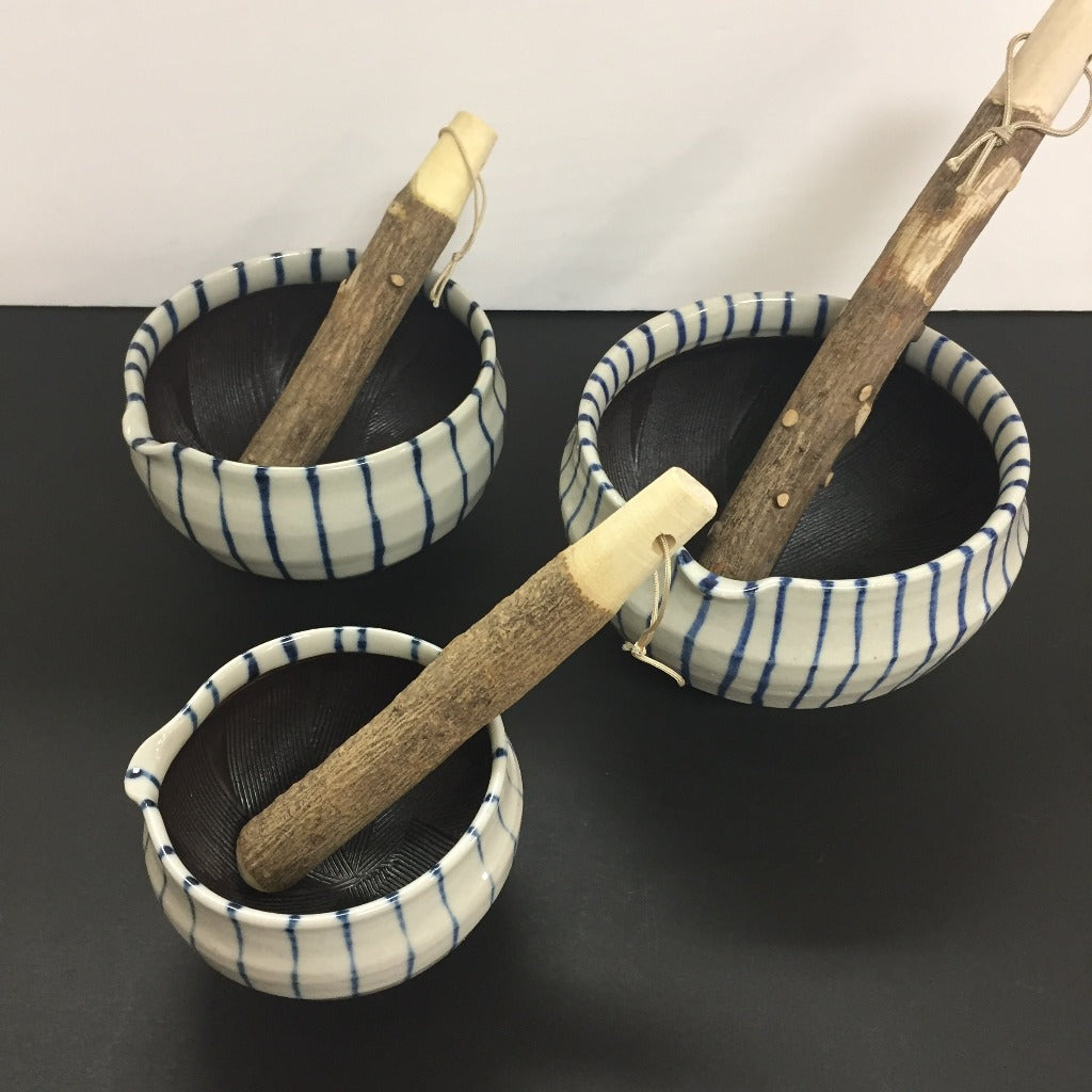 JAPANESE MORTAR/SURIBACHI and pestle set