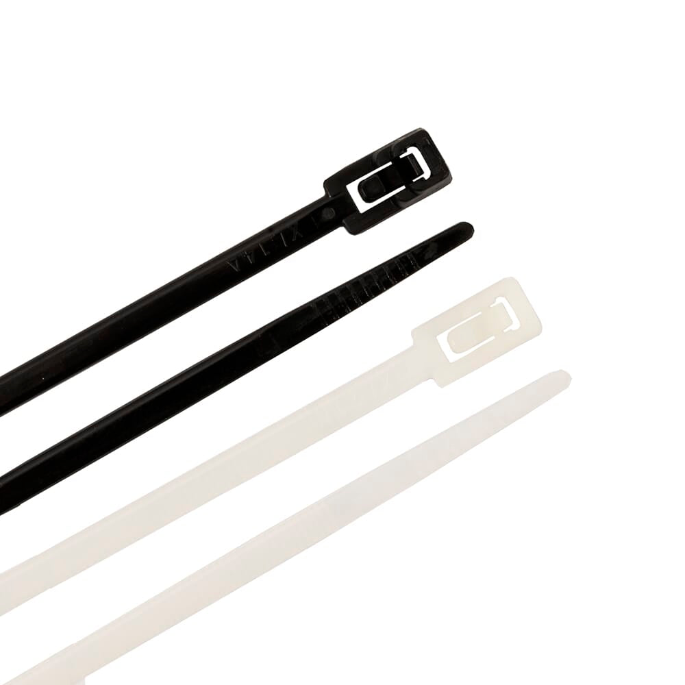 Cable Ties, 8 in Releasable Standard Duty Assortment, 100-Pack