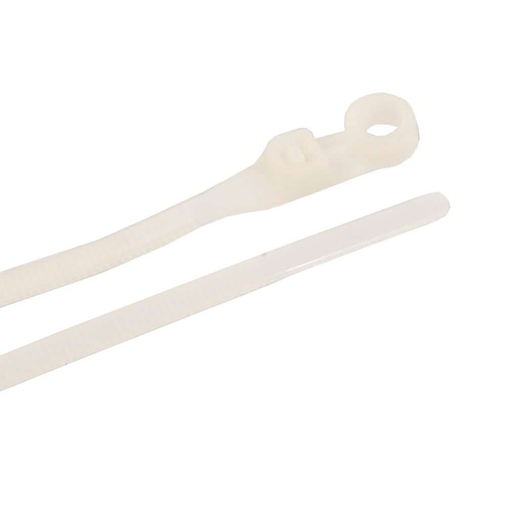Cable Ties, 8 in Natural Standard Duty Screw Mounts, 25-Pack