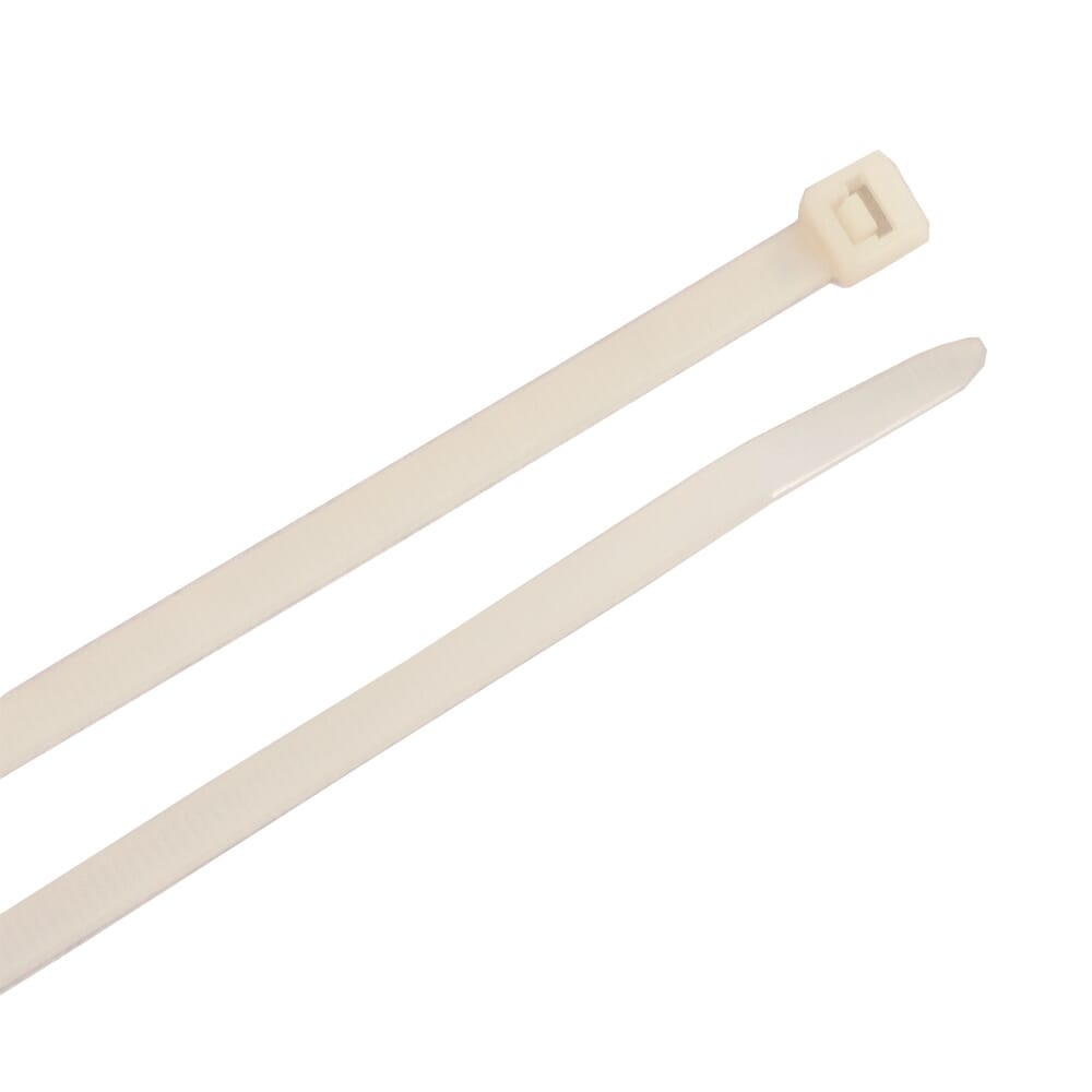 Cable Ties, 12 in Natural Standard Duty, 25-Pack Supply