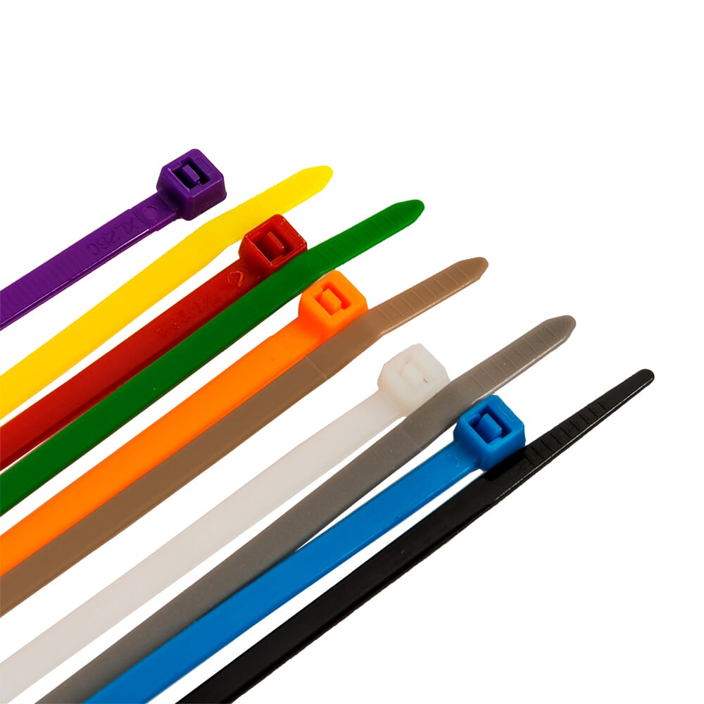 Cable Ties, 8 in Standard Duty Assortment, 100-Pack