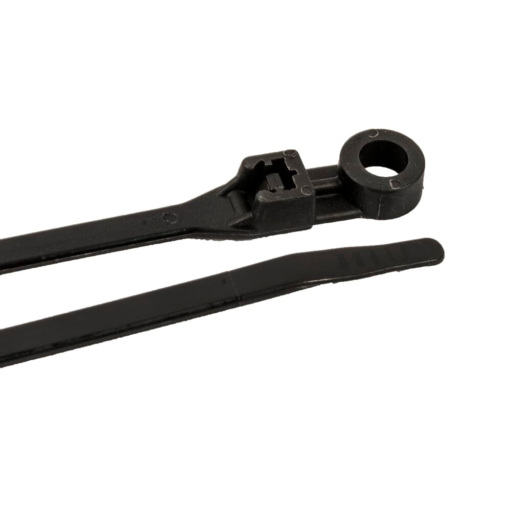 Cable Ties, 15 in Black Standard Duty Screw Mounts, 100-Pack Supply