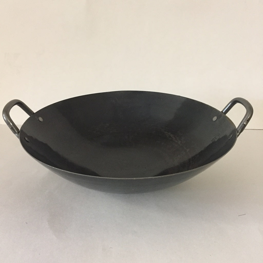 YAMADA KOGYO HAMMERED CHINESE WOK DOUBLE HANDLE THICKNESS 1.2MM