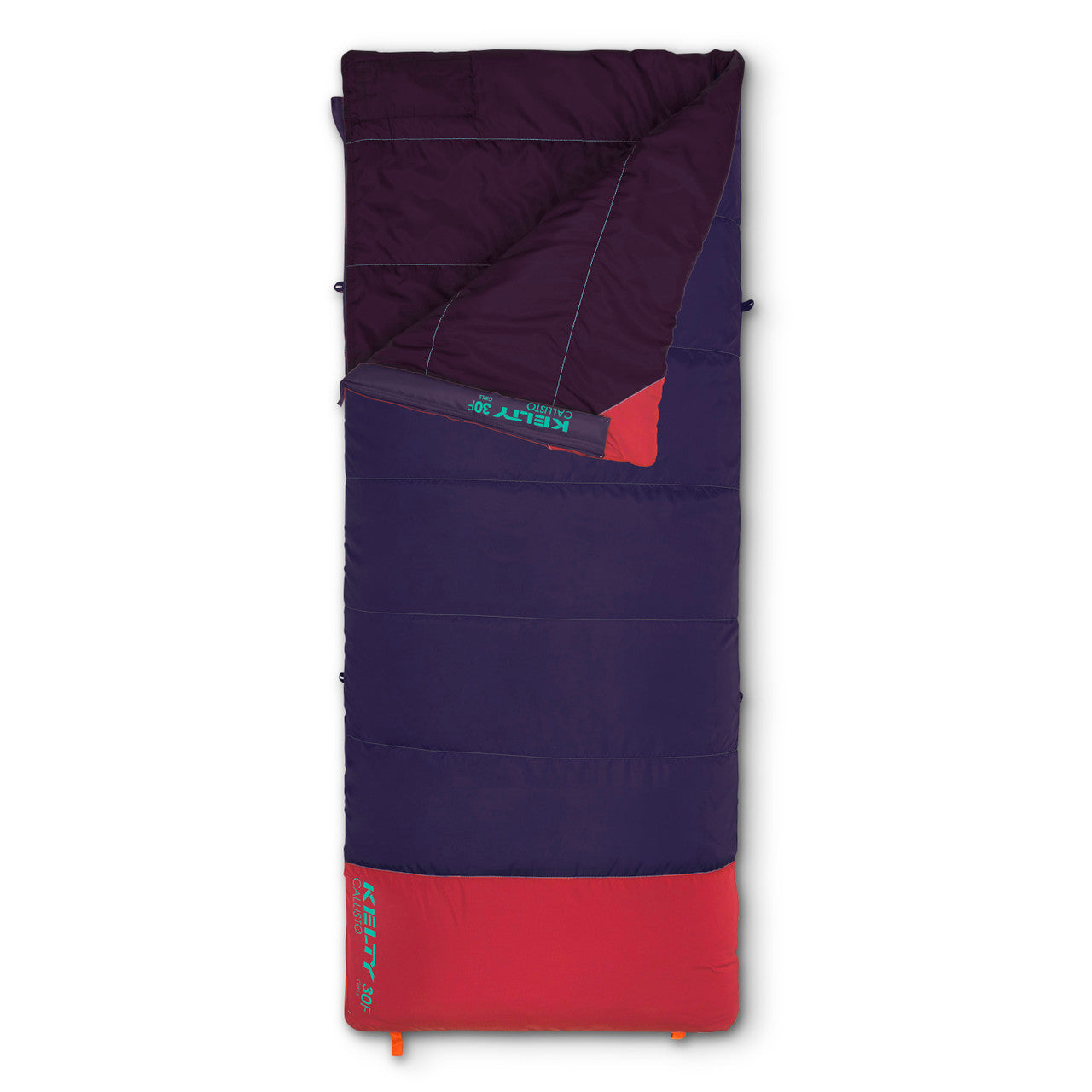 Callisto Kids 30 Deg Sleeping Bag Italian Plum Short