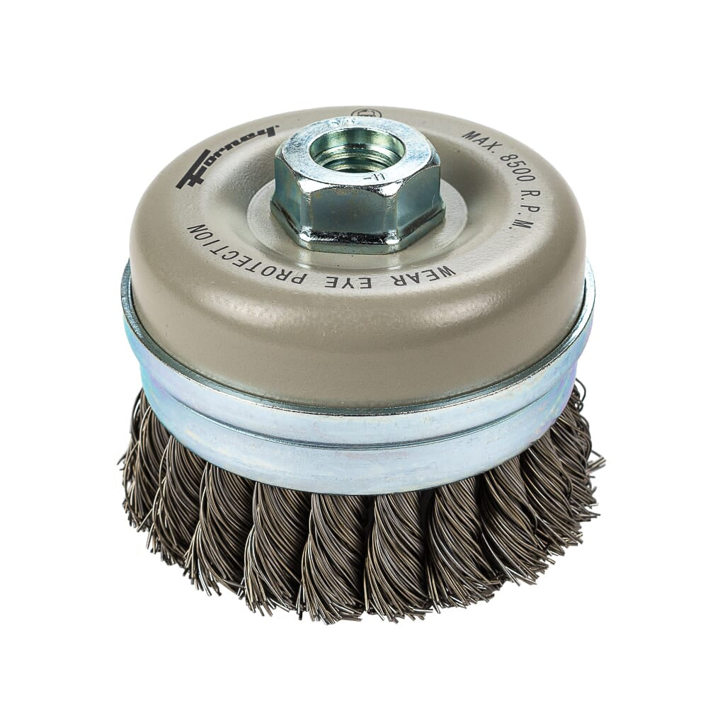 Command PRO Cup Brush, Knotted with Bridle, 4 in x .020 in x 5/8 in-11
