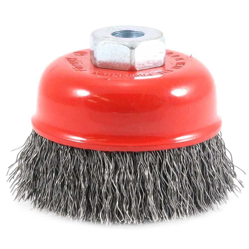 Cup Brush, Crimped, 2-3/4 in x .014 x M10 x 1.25 Arbor Sale