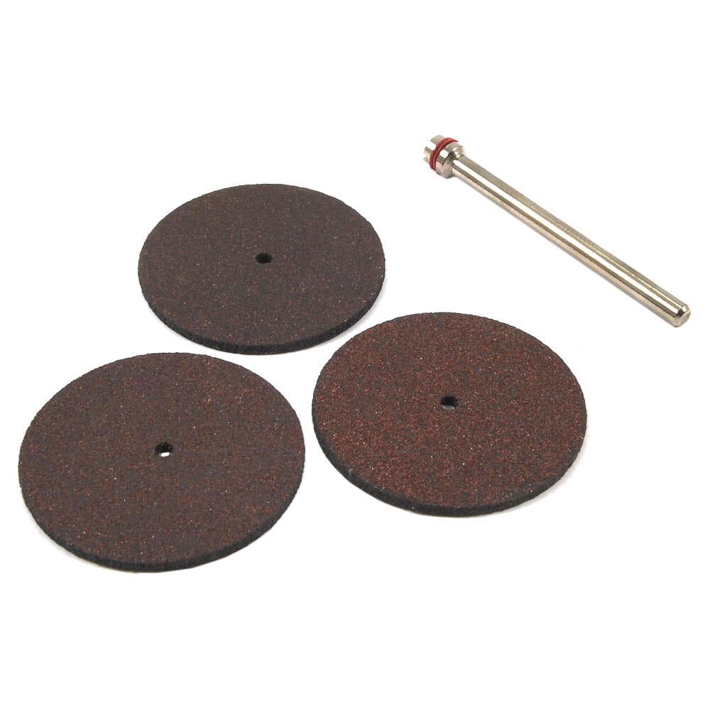 Cut-Off Wheel Kit, 1-1/4 in with 1/8 in Mandrel, 4-Piece