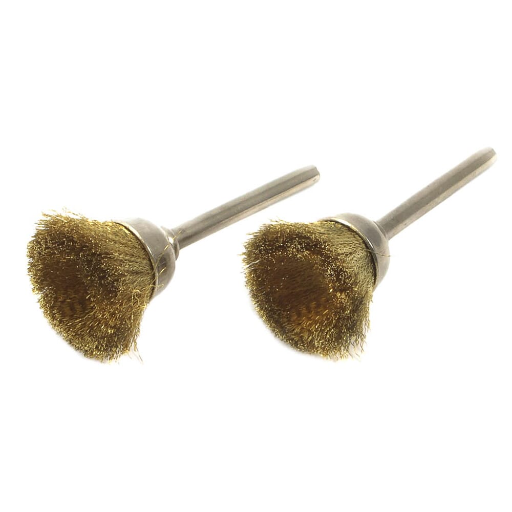 Cup Brush Set, Brass, 2-Piece