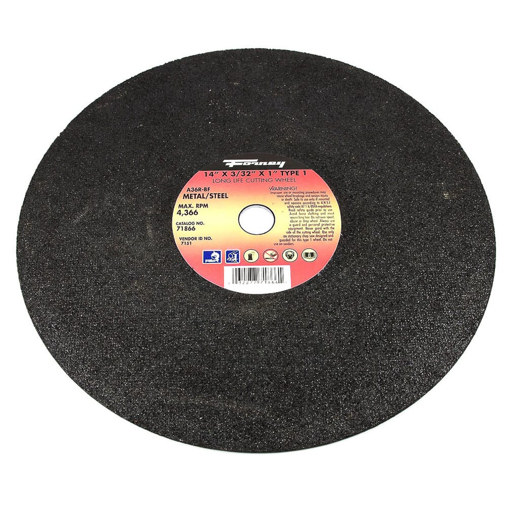 Cutting Wheel, Metal, Type 1, 14 in x 3/32 in x 1 in