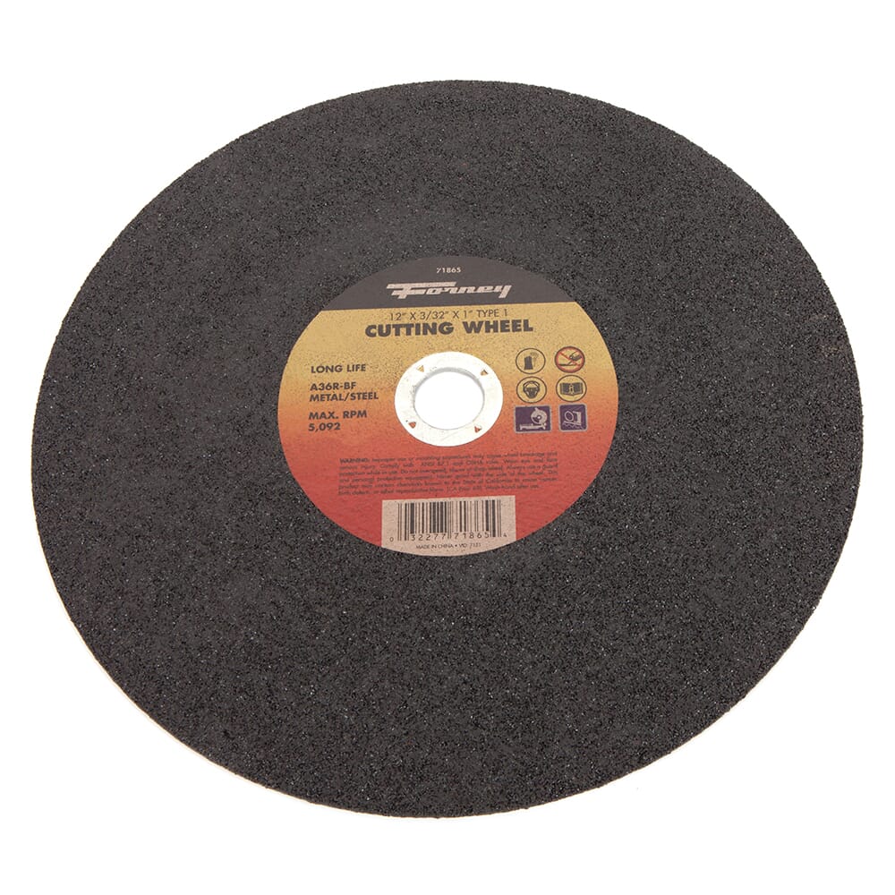 Cutting Wheel, Metal, Type 1, 12 in x 3/32 in x 1 in