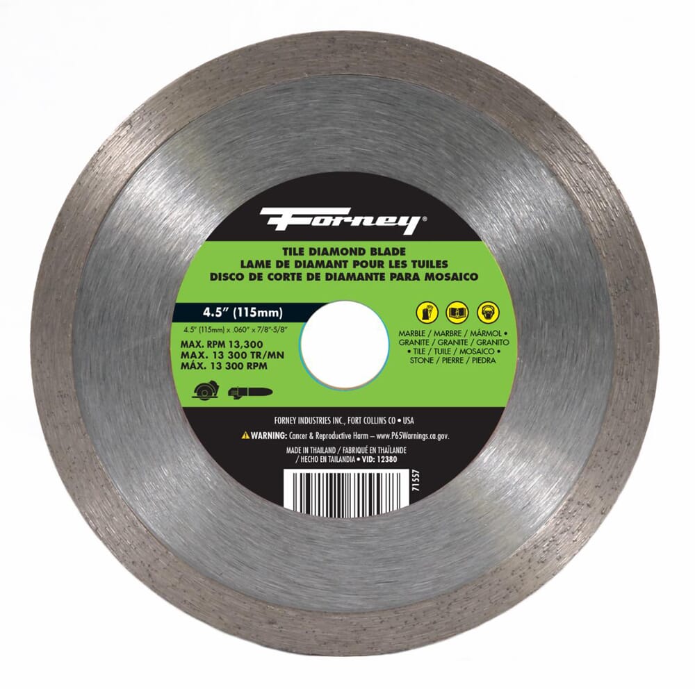 Diamond Tile Cutting Blade, 4-1/2 in Fashion