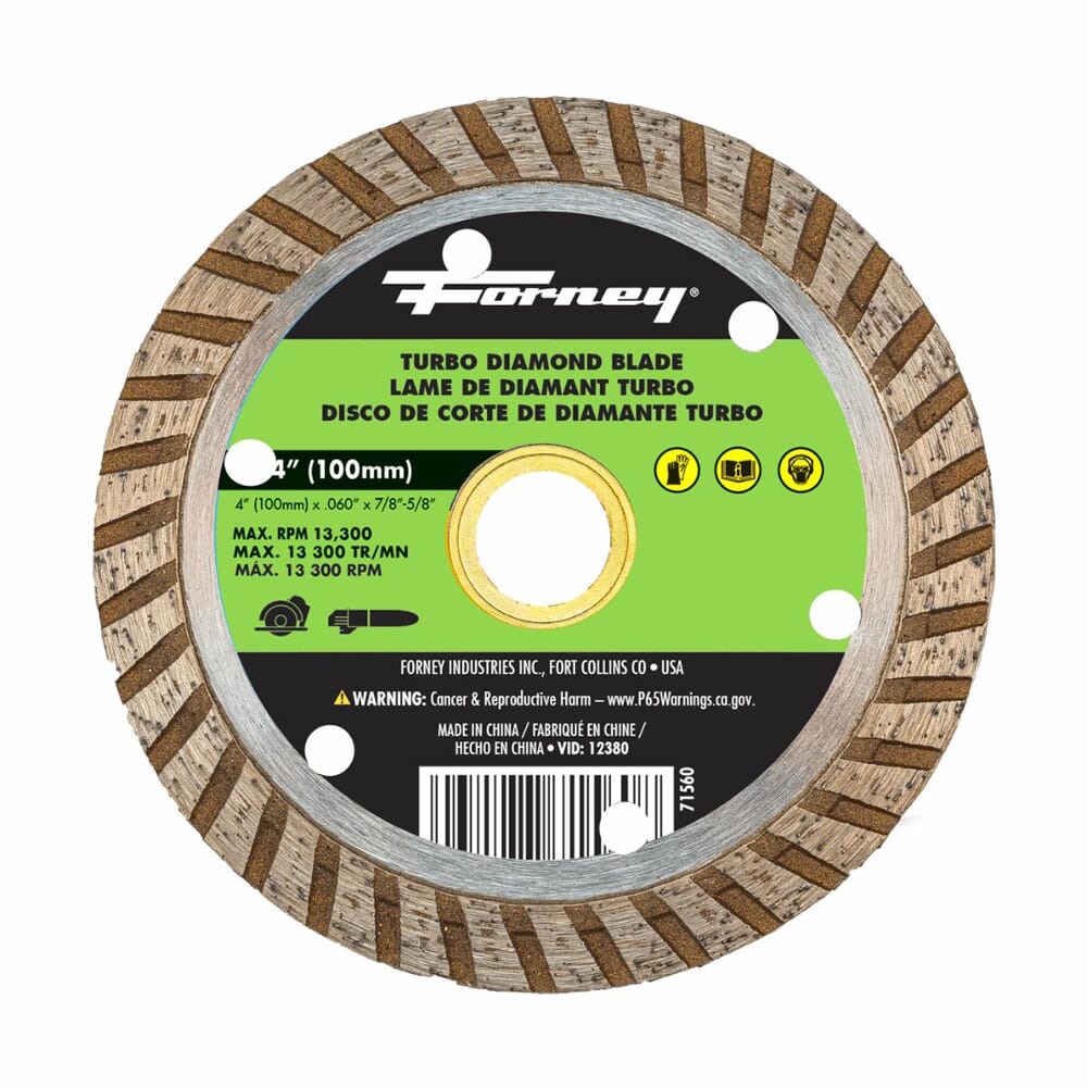 Diamond Cut-Off Blade, Turbo, 4 in