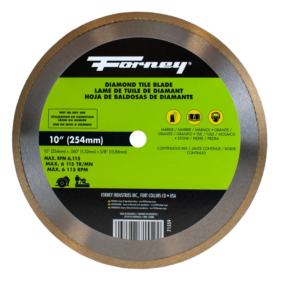 Diamond Tile Cutting Blade, 10 in