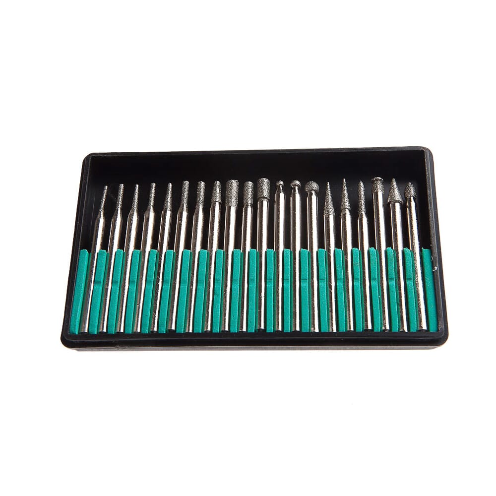 Diamond Point Set with 1/8 in Shank, 20-Piece Online Hot Sale