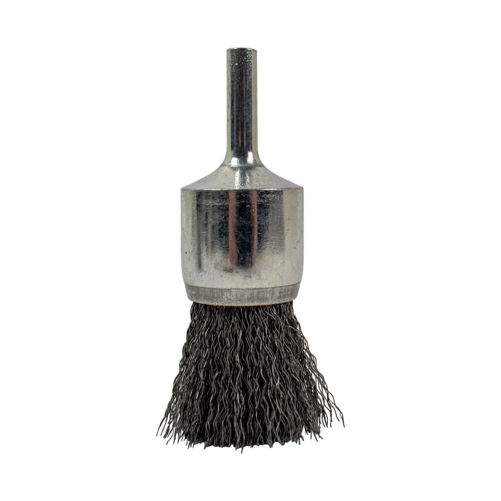End Brush, Fine Crimped Wire, 1″ x .008″ x 1/4″ Rounded Shank Supply