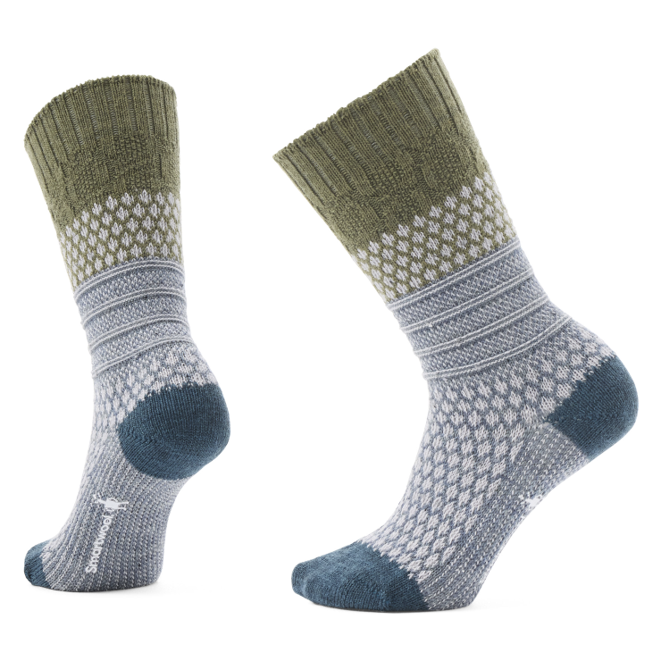 Everyday Popcorn Cable Crew Sock – Winter Moss