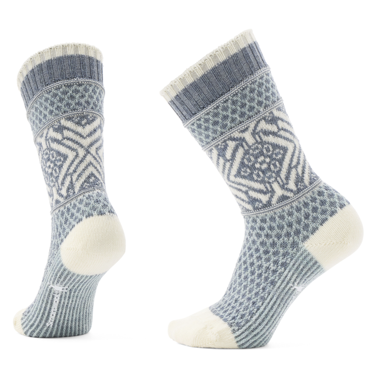 Everyday Popcorn Snowflake Pattern Crew Sock – Frosty Green