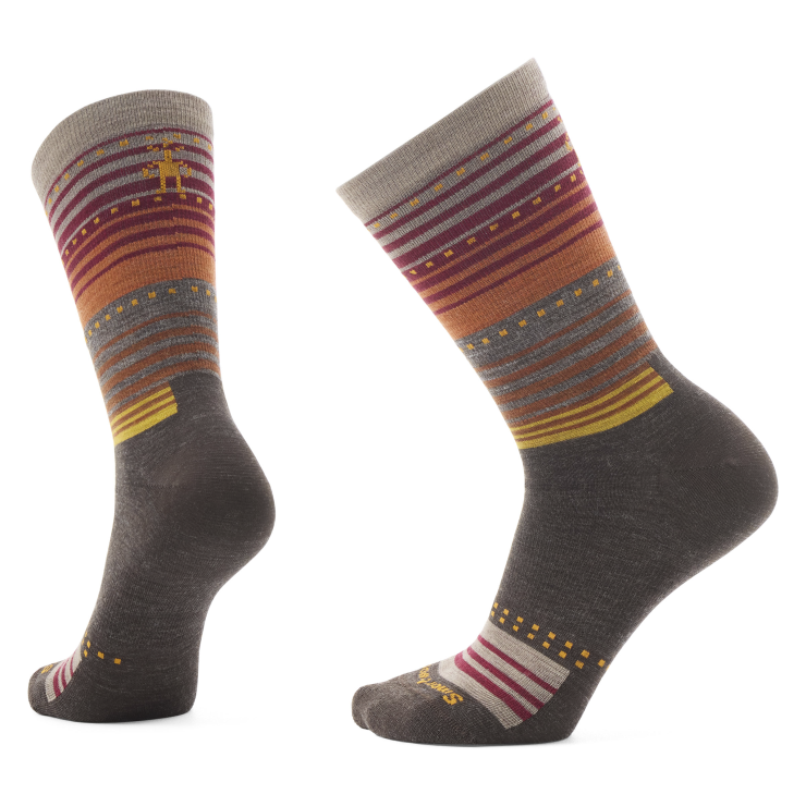 Everyday Stitch Stripe Crew Sock – Chestnut