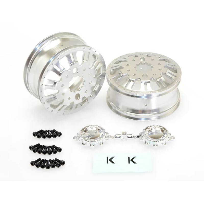CKD0652 KG1 KD004 CNC Aluminum REAR Dually Wheel (SILVER anodize, 2pcs, w/cap and decal, screws) Discount