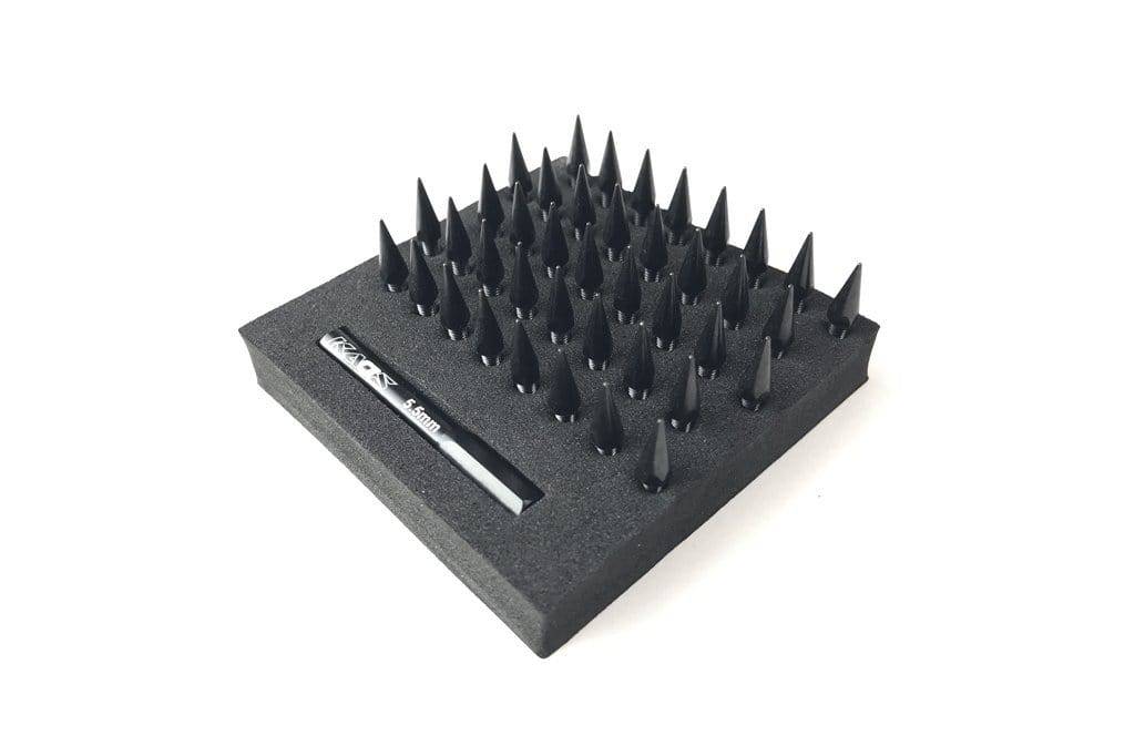 CKD0610 KAOS Black Bullet Spiked Wheel Lugs (M2.5mm studs. W/Tool. 40pcs)