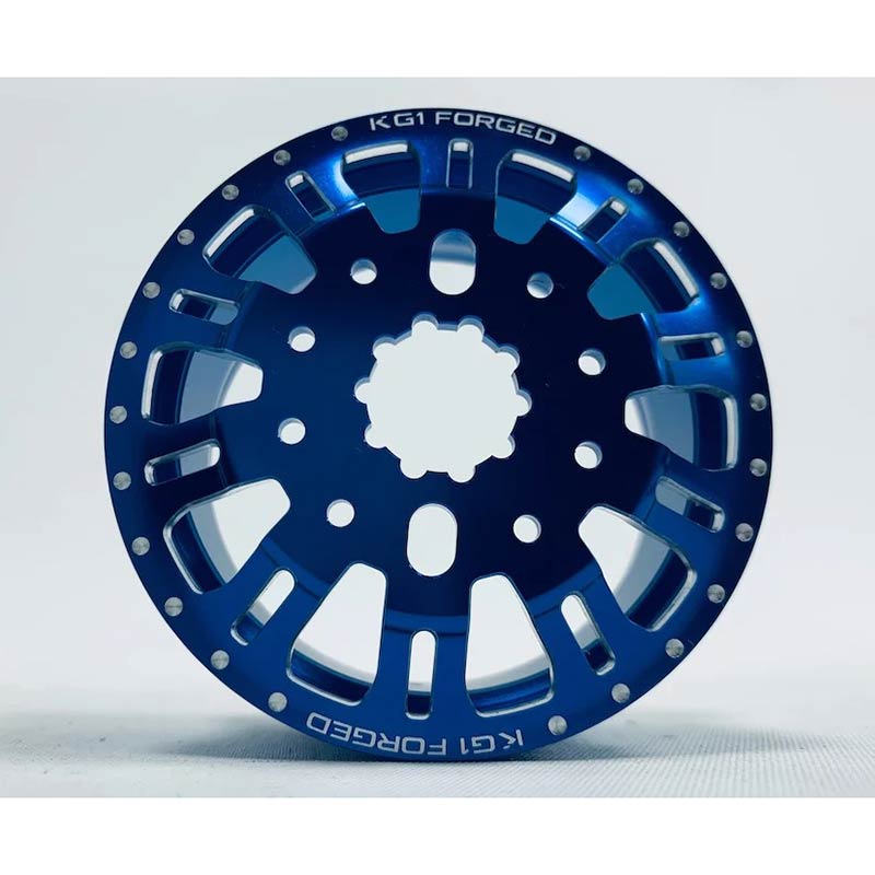 CKD0656 KG1 KD004 CNC Aluminum REAR Dually Wheel (BLUE anodize, 2pcs, w/cap and decal, screws)