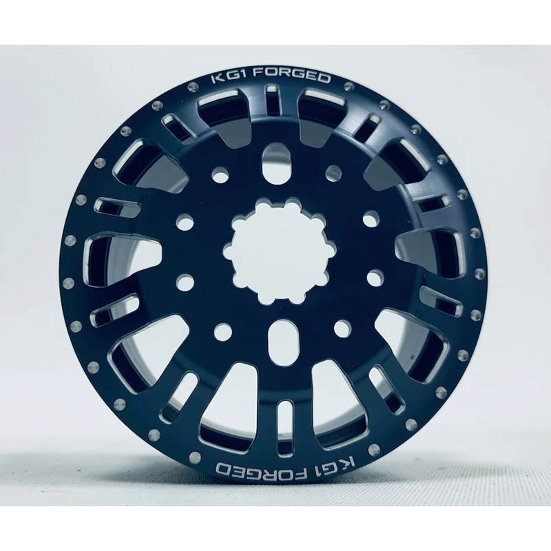 CKD0657 KG1 KD004 CNC Aluminum FRONT Wheel (GUNMETAL anodize, 2pcs, w/cap and decal, screws)