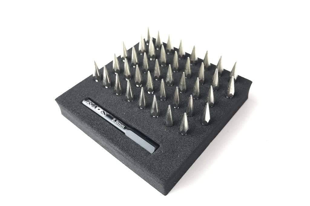 CKD0612 KAOS Silver Bullet Spiked Wheel Lugs (M2.5mm studs W/Tool. 40pcs)