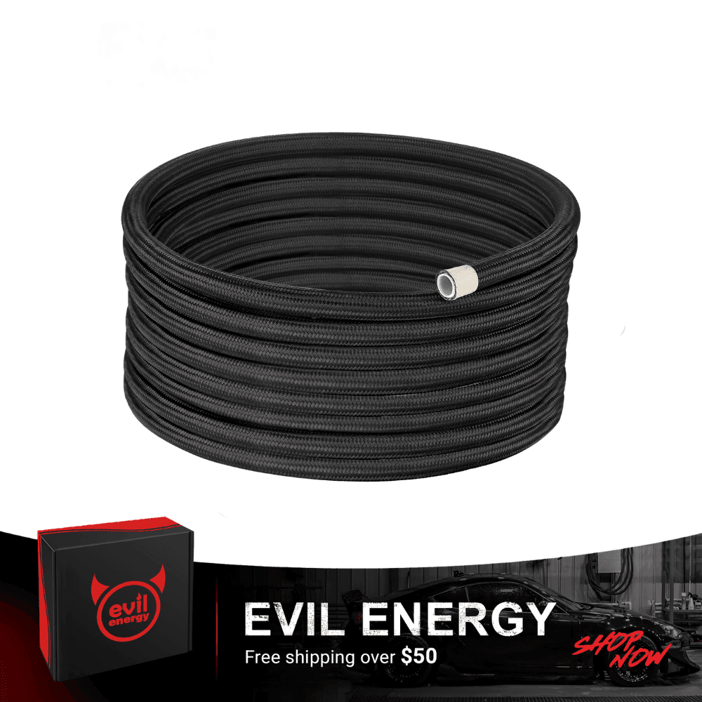 EVIL ENERGY 6AN PTFE E85 Fuel Line Nylon Braided Fuel Hose 10/20/25FT Online Hot Sale
