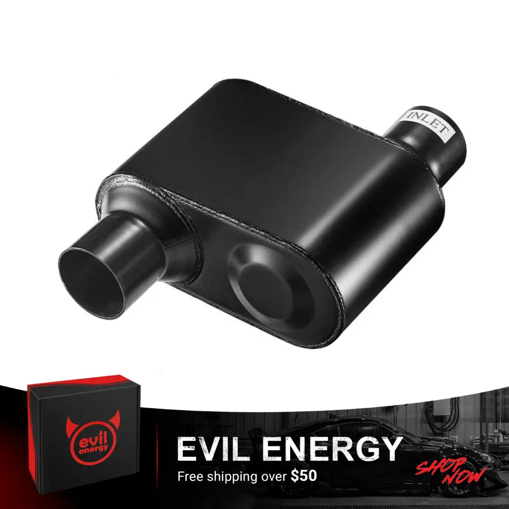 EVIL ENERGY 2.5 In 2.5 Out/3.0 In 3.0 Out Super 10 Series Offset In Offset Out Exhaust Muffler