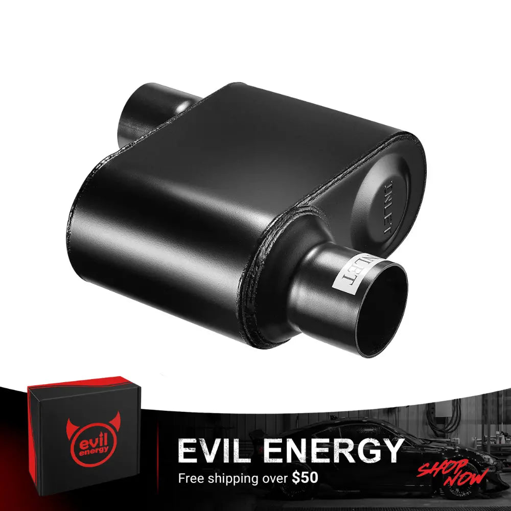 EVIL ENERGY 2.5 In 2.5 Out/3.0 In 3.0 Out Super 10 Series Offset In Offset Out Exhaust Muffler