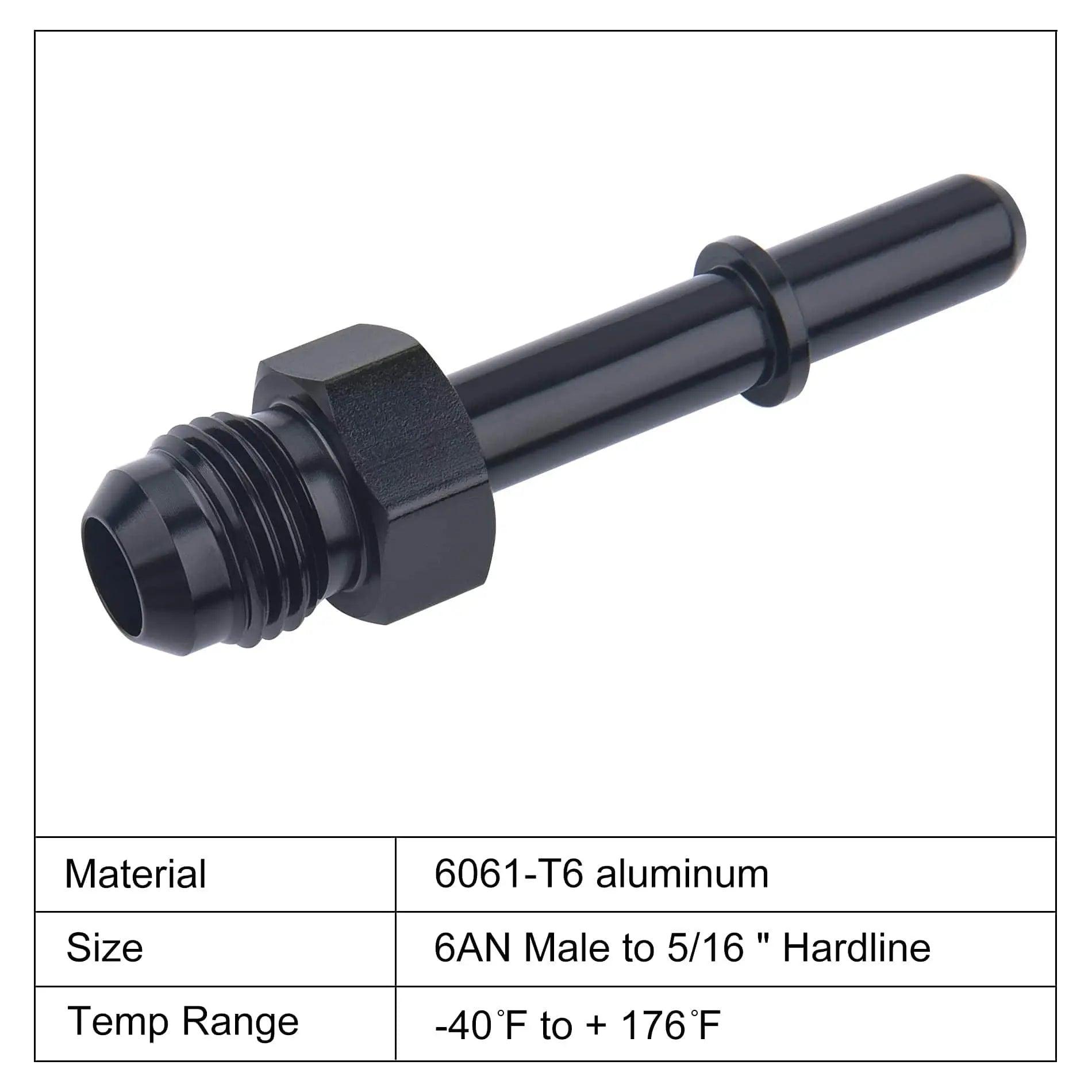 EVIL ENERGY 6/8AN Male to SAE Quick-Disconnect Male Push-On EFI Ls Swap Fitting Adapter