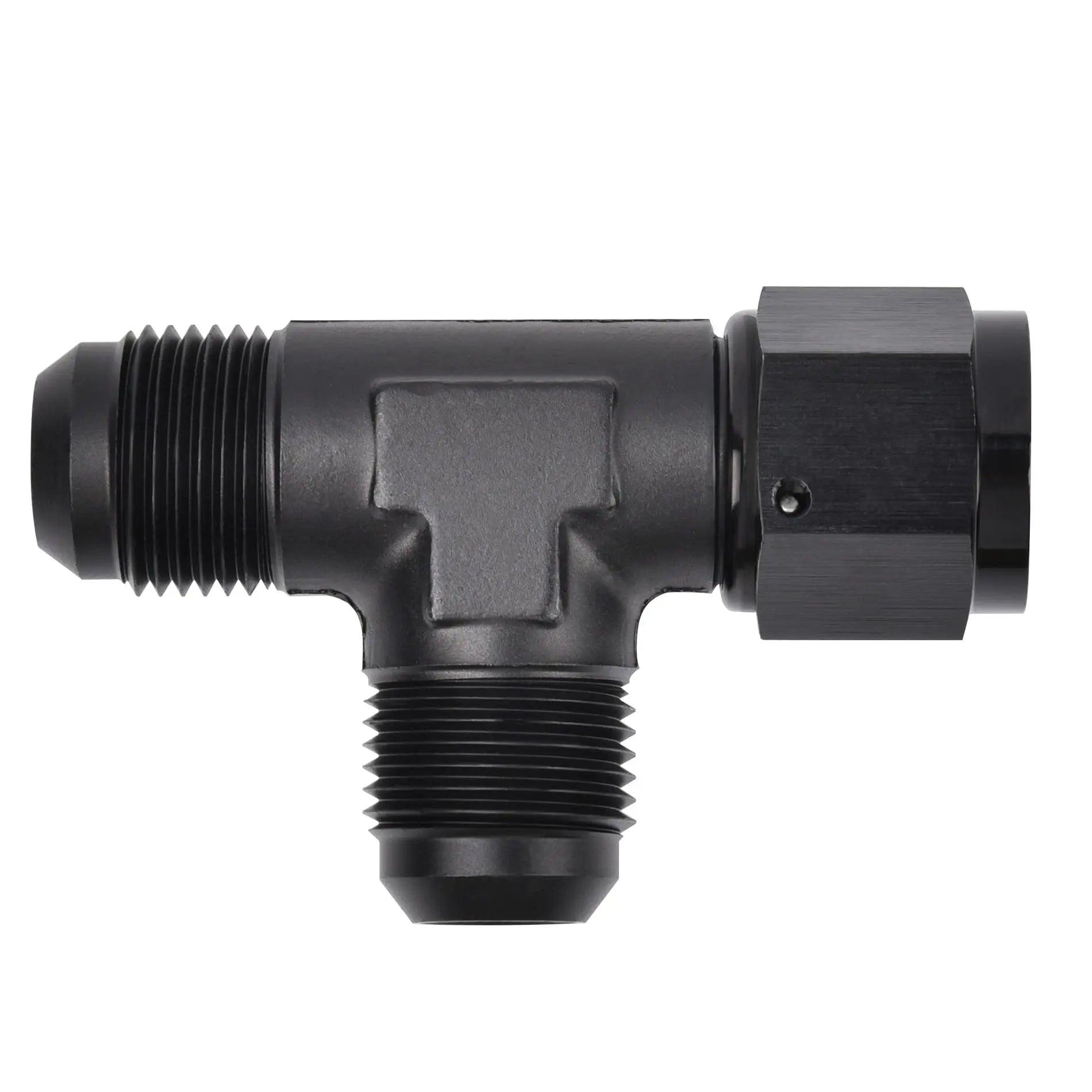 EVIL ENERGY 6/8/10AN Flare Male Tee Fitting Adapter with Female Swivel on Run Online now