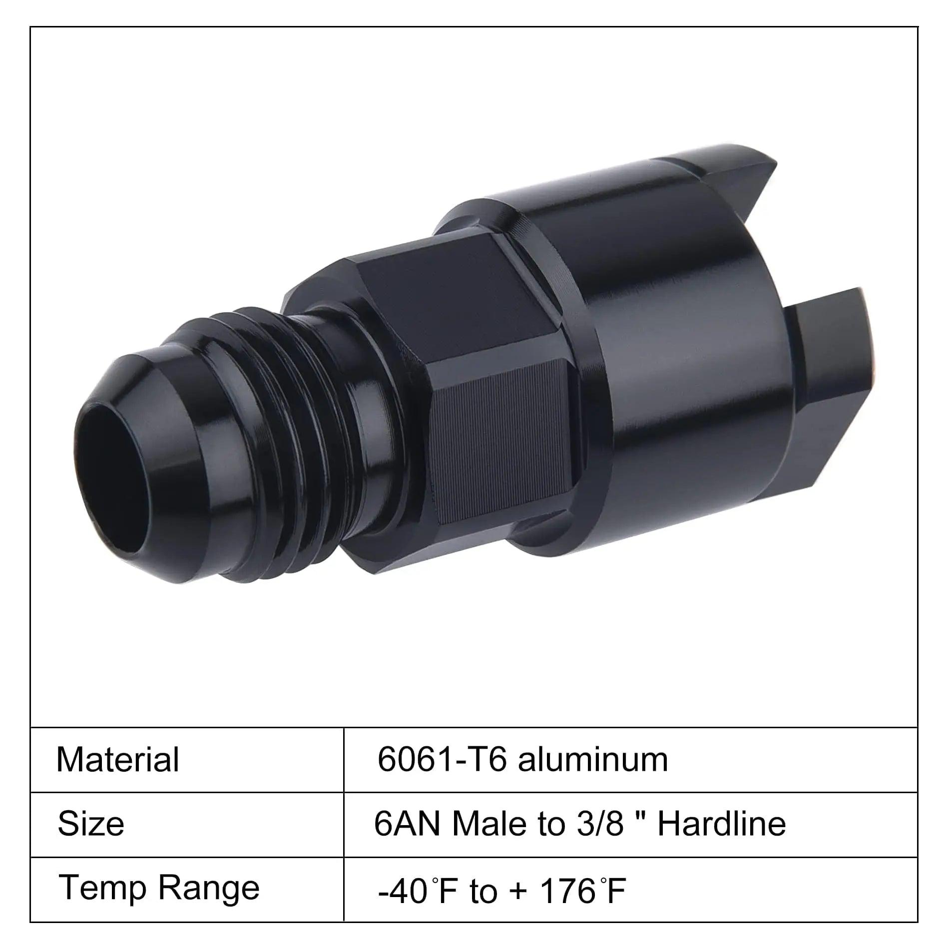 EVIL ENERGY 6AN Male to 3/8″ 5/16″ Quick-Disconnect Female EFI Fitting Aluminum Supply
