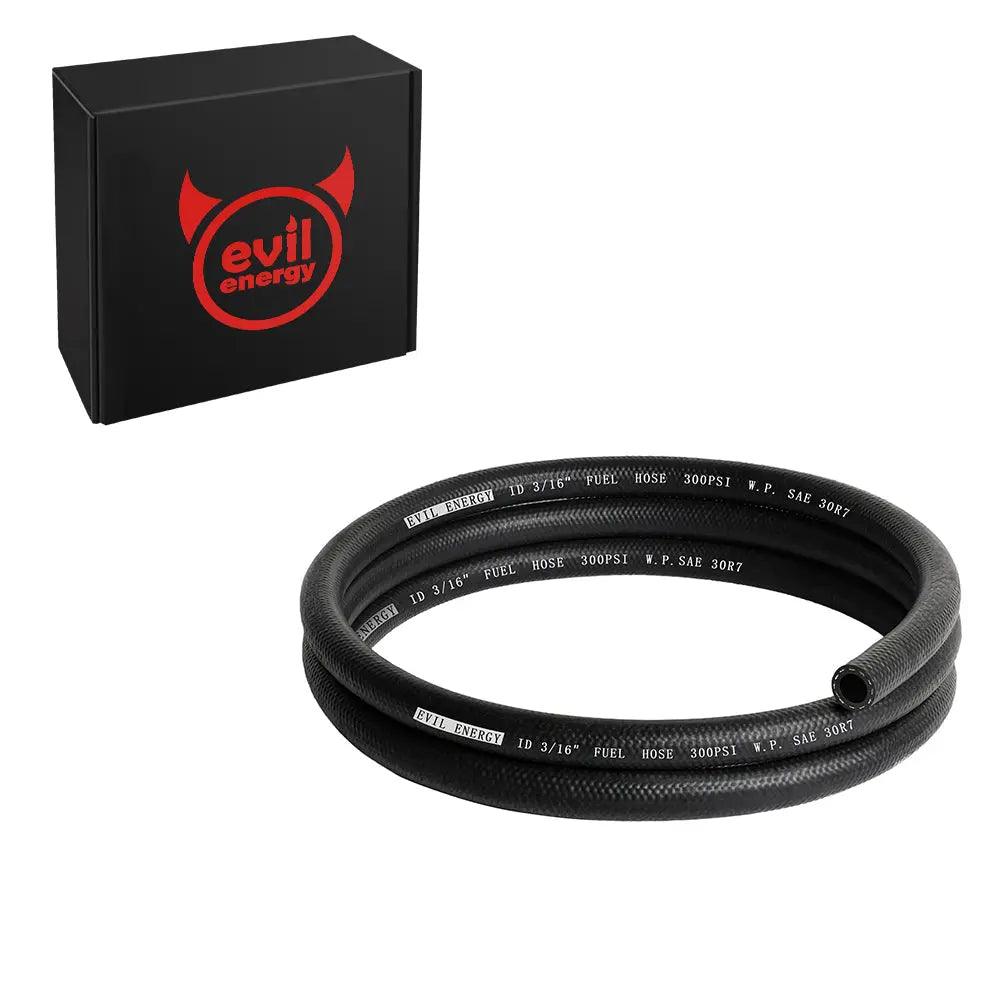 EVIL ENERGY 5/16 Fuel Hose Line Push Lock NBR Rubber SAE 30R7 5/10/25FT 300PSI