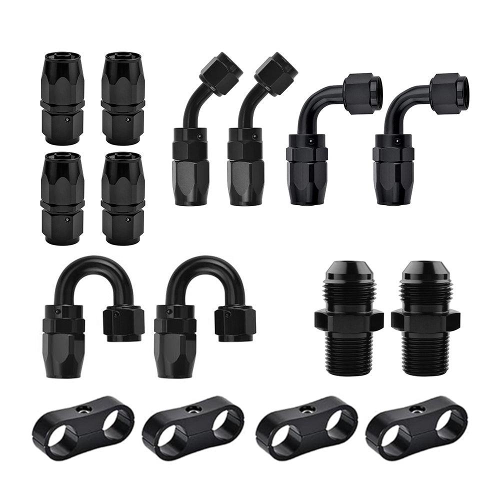 EVIL ENERGY 6/8/10AN Swivel Fuel Hose Fittings & Male Flare Coupler Union Kit with Hose Separator Clamp Online now