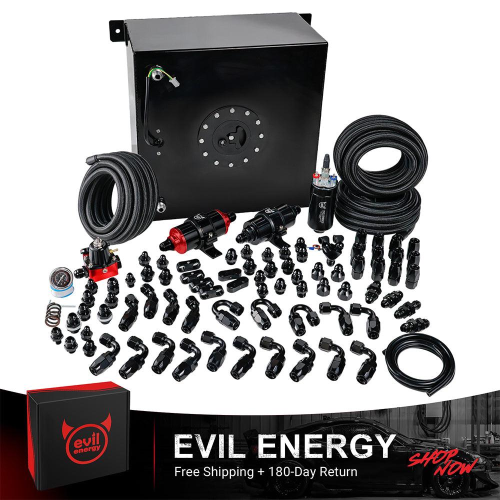EVIL ENERGY Fuel Cell Tank Kit – Efficient Fuel System Upgrade with CPE Fuel Lines & Fittings, 10-Gallon Capacity