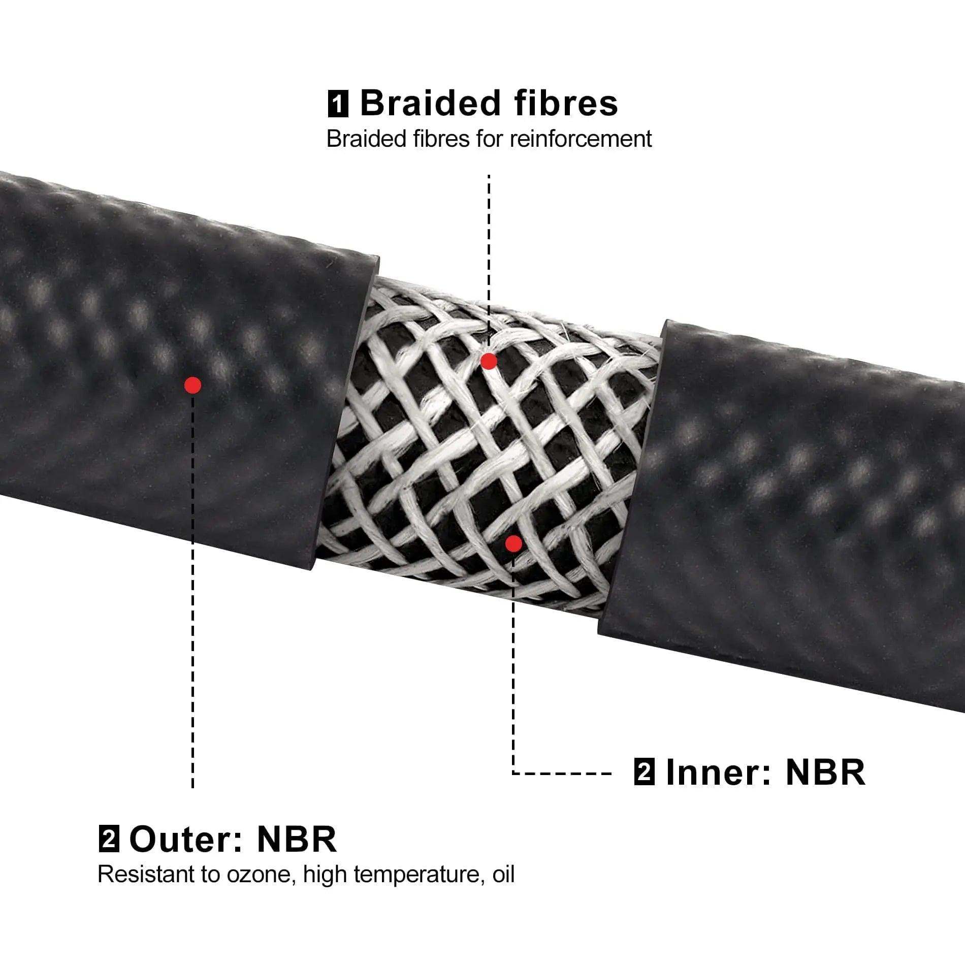 EVIL ENERGY Fuel Hose Push Lock Line NBR Rubber SAE 30R7 5-25FT