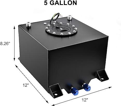 EVIL ENERGY Fuel Cell Tank with 300LPH High-Performance External Inline Fuel Pump – Universal Fit for Enhanced Fuel Delivery