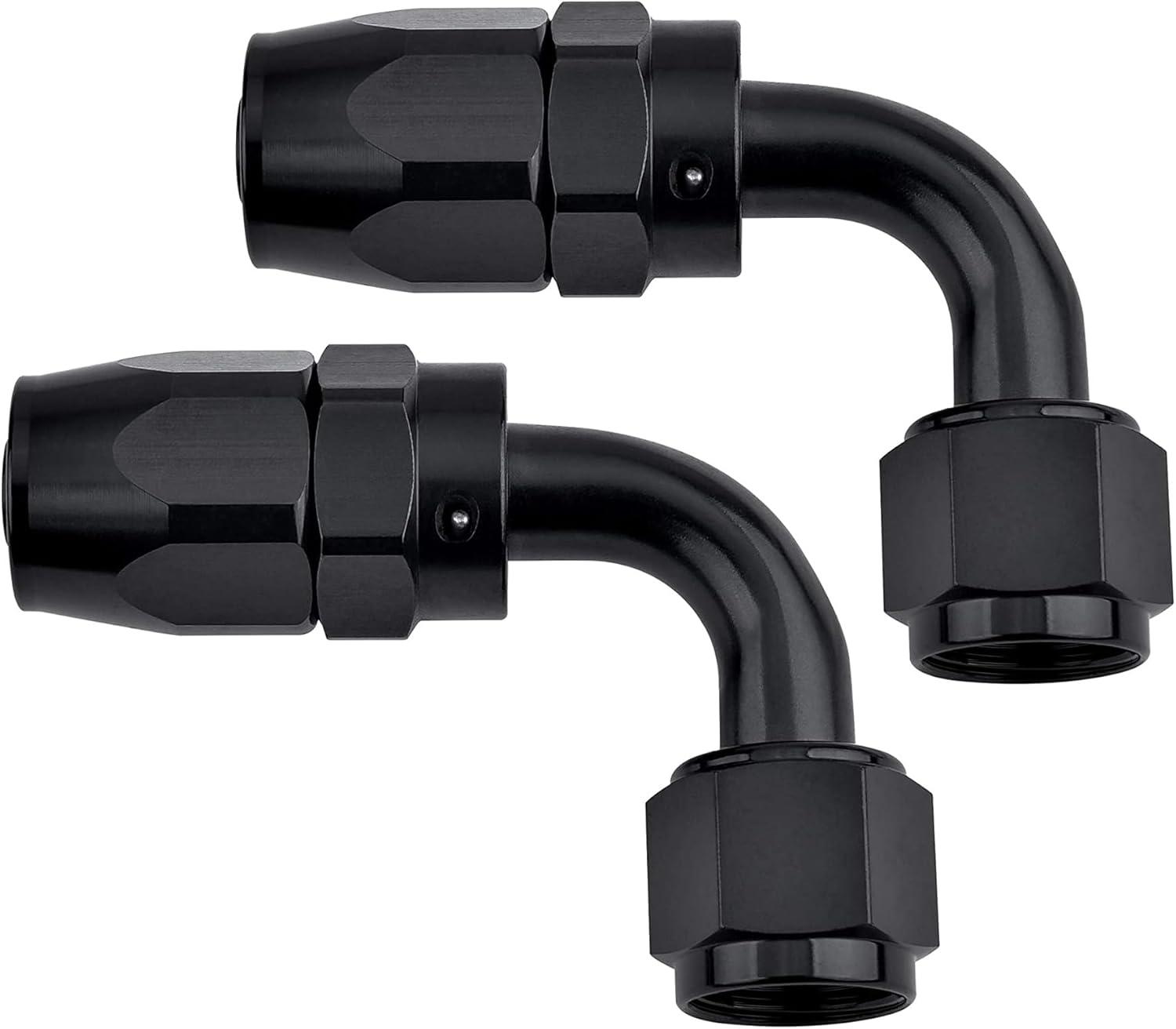 EVIL ENERGY AN Hose End Fitting 90 Degree Swivel Aluminum Black (4/6/8/10/12AN) Fashion