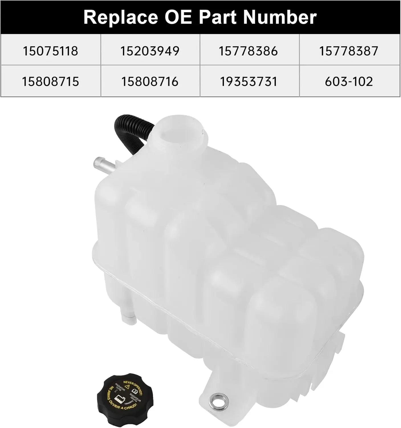 EVIL ENERGY Engine Coolant Reservoir Overflow Tank 15808716 15778387 Compatible with Chevrolet Avalanche 2500 GMC Sierra 1500 Hummer H2
