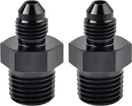 EVIL ENERGY AN Male Flare to NPT Pipe Fitting Adapter Aluminum Straight Black Hot on Sale