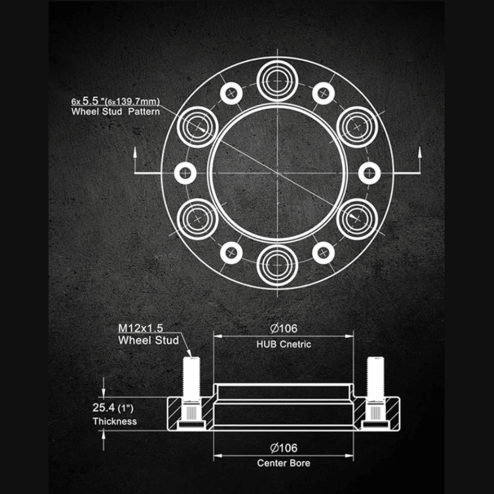 EVIL ENERGY Hubcentric Wheel Spacers 6X5.5 for Toyota & Lexus- 4PCS (1/1.25/1.5/2.0 Inch) on Sale