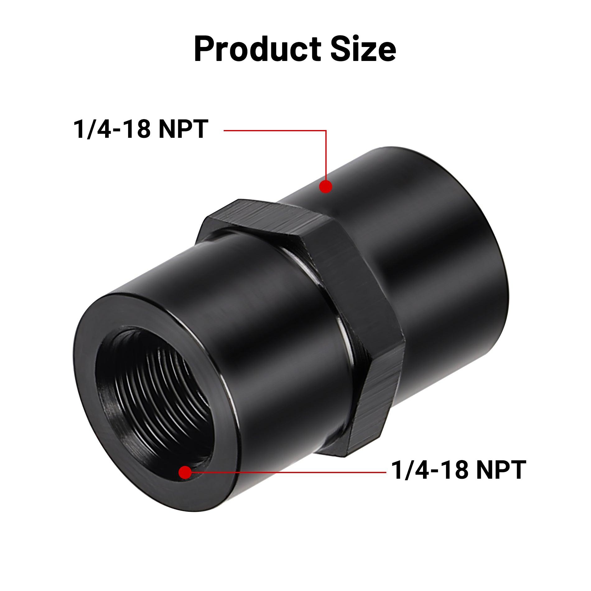 EVIL ENERGY NPT Female to NPT Female Fitting Adapter Straight Aluminum Black Sale