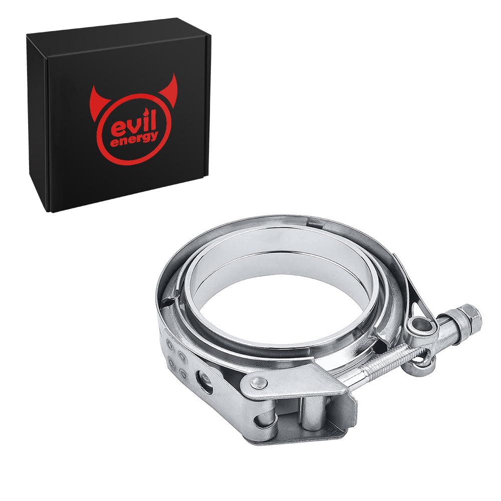 EVIL ENERGY V Band Clamp with Flange Male Female Quick Release Stainless Steel(2.5/3.0 Inch)