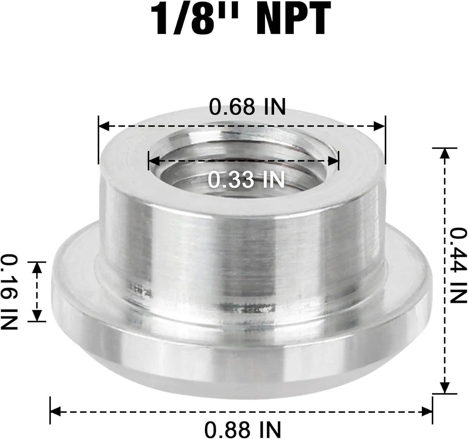 EVIL ENERGY NPT Female Weld on Bung Fitting Aluminum (1/2″ 1/4″ 1/8″ 3/4″ 3/8″ ) Supply