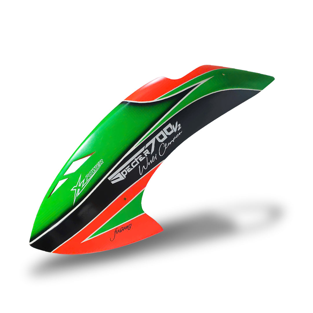 FUSUNO Canopy Specter 700V2 WC Orange/Green/Black w/ Green Decal