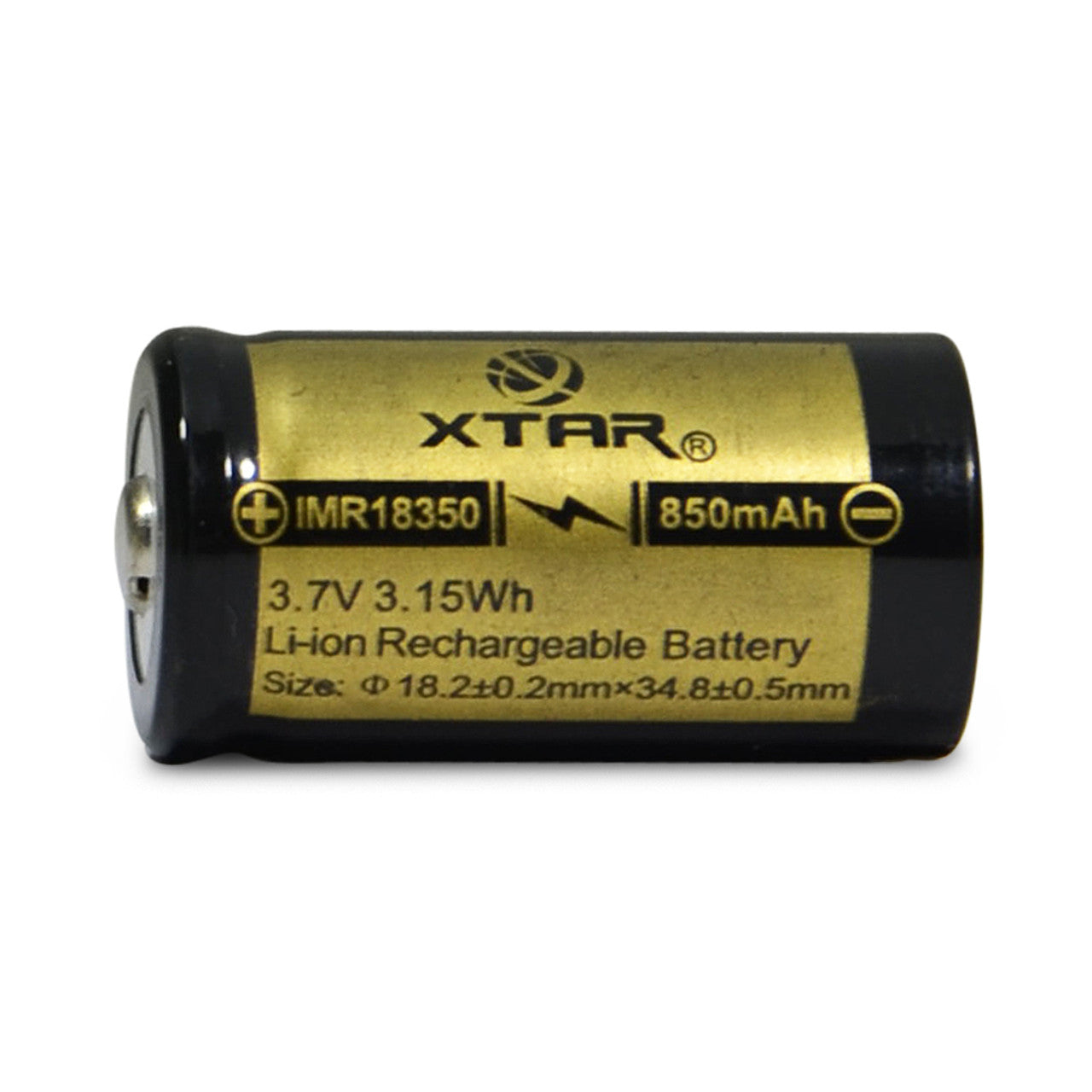 XTAR 18350 850mAh Battery – Button Top
